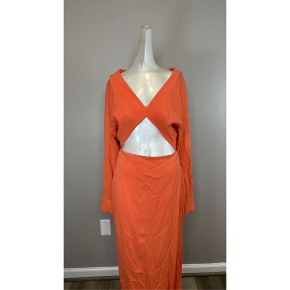 NWT LAPOINTE Pebble Crepe Cut-Out Dress Size US 10 $1490 - Picture 3 of 8